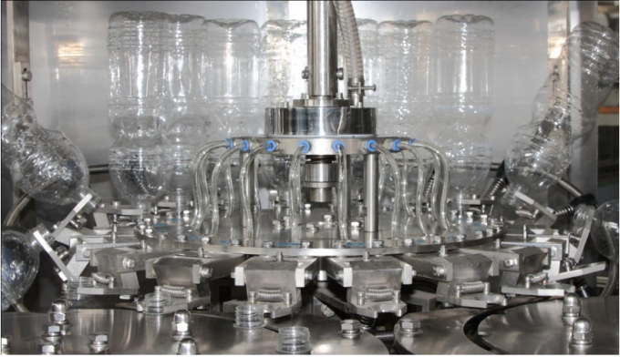 Ορυκτή μηχανή πλήρωσης μπουκαλιών νερό υψηλής ακρίβειας με PLC + έλεγχος οθόνης αφής 3