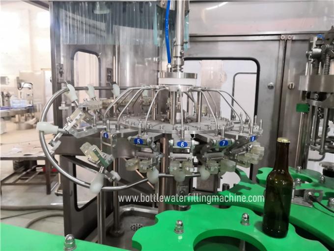 Μηχανή πλήρωσης σόδας μπουκαλιών γάλακτος γυαλιού Cacpper 1000bph υλικών πληρώσεως Rinser 2