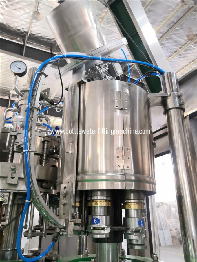 Μηχανή πλήρωσης σόδας μπουκαλιών γάλακτος γυαλιού Cacpper 1000bph υλικών πληρώσεως Rinser 4